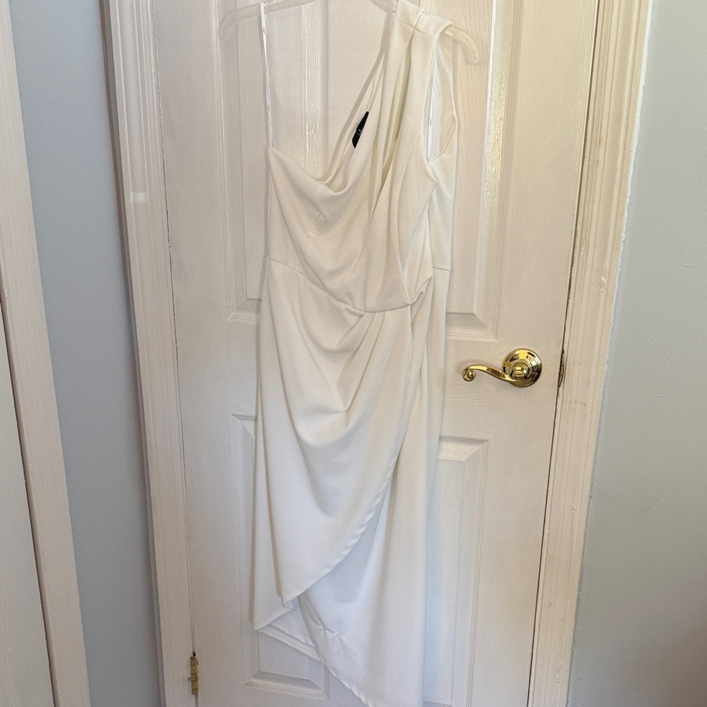 Lulu's Elegant Cream Dress - Picture 3 of 4